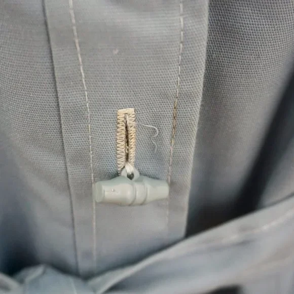 💜 VINTAGE Light Blue Hooded Long Sleeve Jacket/Coat - Picture 5 of 15